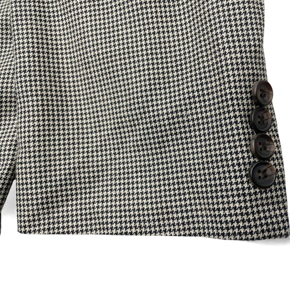 Ralph Lauren Silk Wool Men's 48 Long Houndstooth Blazer Jacket Sports Coat 48L - Picture 3 of 11